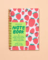 Strawberry Letterpress Spiral Notebook