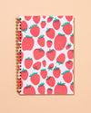 Strawberry Letterpress Spiral Notebook