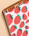 Strawberry Letterpress Spiral Notebook