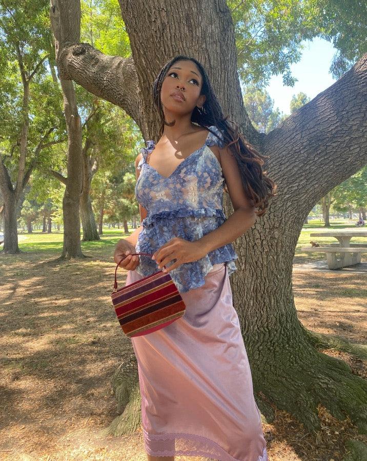 Vintage Blush Slip Skirt