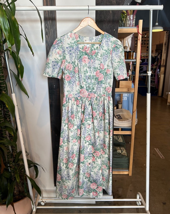 Vintage Cottage Floral Dress