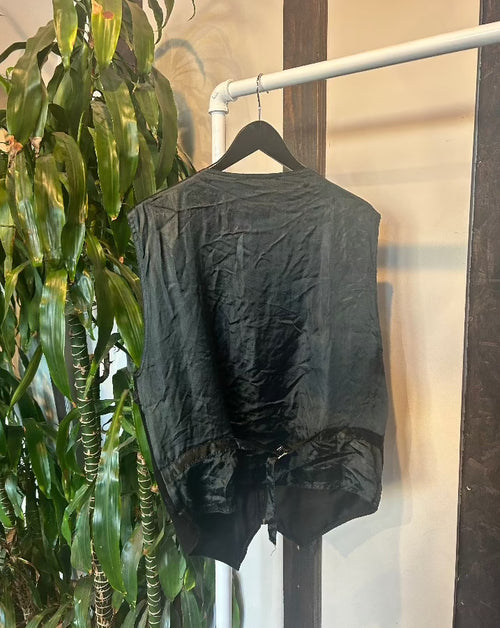 Vintage Black Suede Vest