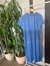 Vintage Denim Collared Button-Down Dress