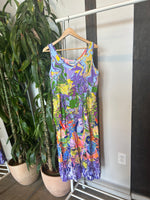 Vintage Fruit and Floral Maxi Tank Dress