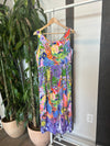 Vintage Fruit and Floral Maxi Tank Dress