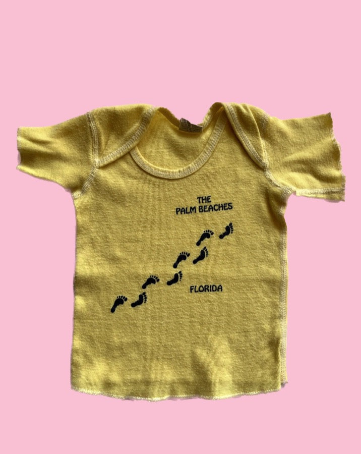 Vintage Kids Yellow Florida Baby Tee