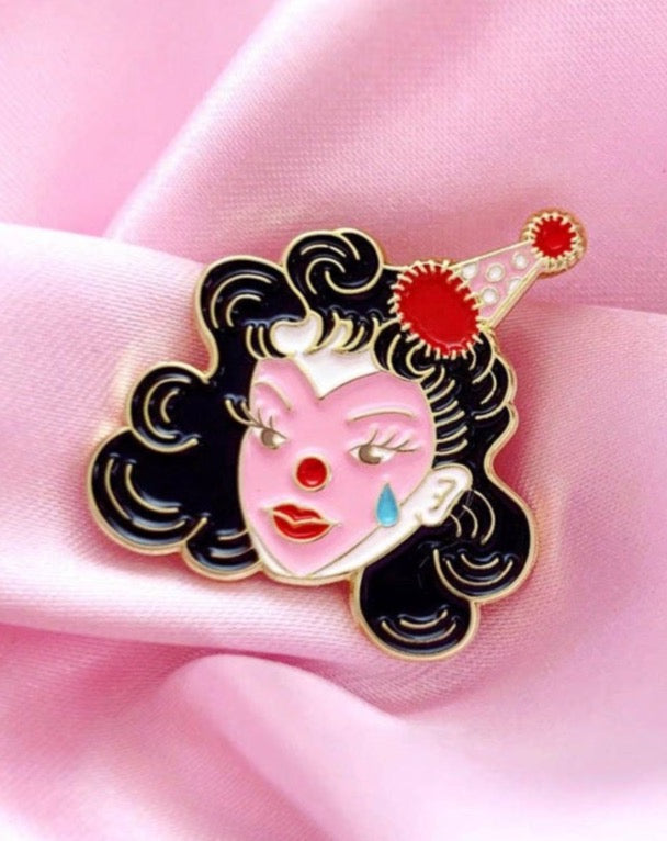 Bobby Pins Co - Sad clown girl enamel pin