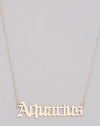 Old English Zodiac Necklace - SISTER LB