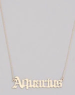 Old English Zodiac Necklace - SISTER LB