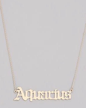 Old English Zodiac Necklace - SISTER LB