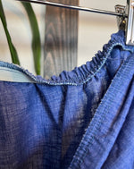 Vintage Tiered Lace Chambray Skirt