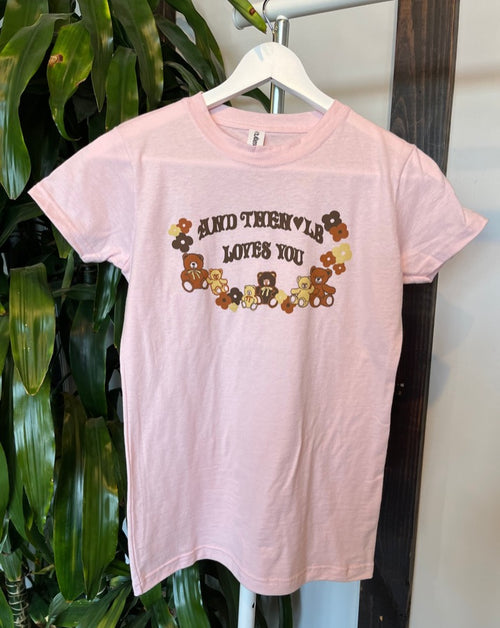 Pink Teddy Love Baby Tee