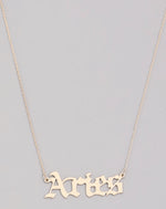 Old English Zodiac Necklace
