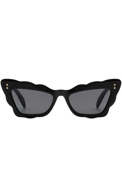 Peyton Scalloped Cat Eye Sunglasses