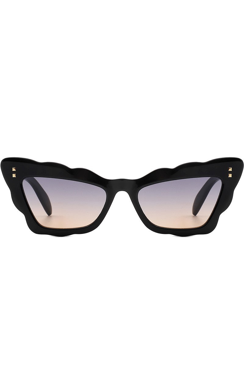 Peyton Scalloped Cat Eye Sunglasses