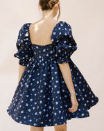 Blue Roses Baby Doll Dress