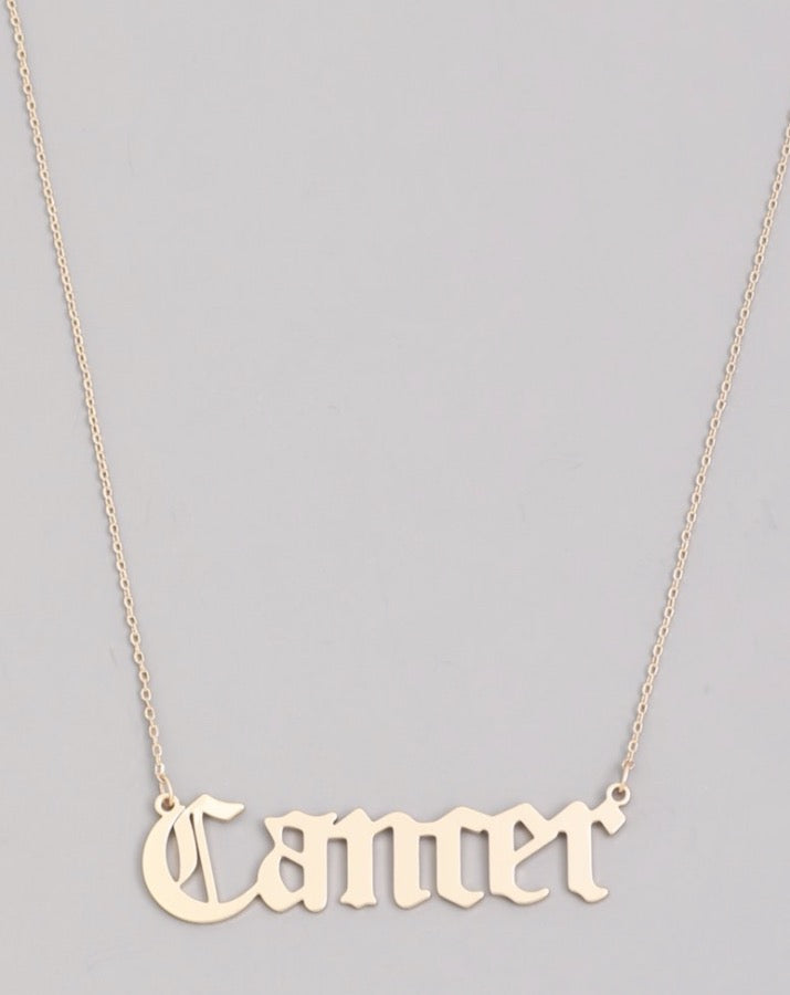 Old English Zodiac Necklace