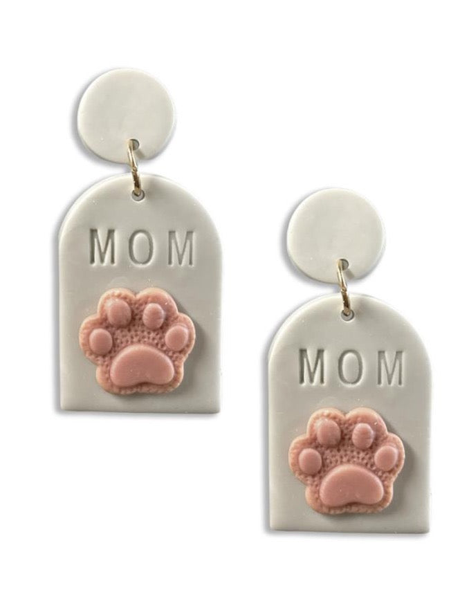 Clay Dog Mom Earrings