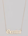 Old English Zodiac Necklace