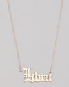 Old English Zodiac Necklace
