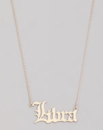 Old English Zodiac Necklace