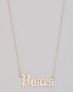 Old English Zodiac Necklace