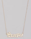 Old English Zodiac Necklace