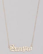 Old English Zodiac Necklace