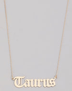 Old English Zodiac Necklace